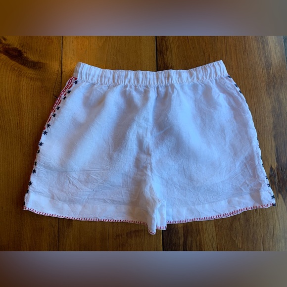 Cynthia Rowley linen shorts with embroidery. Size L - Picture 7 of 9